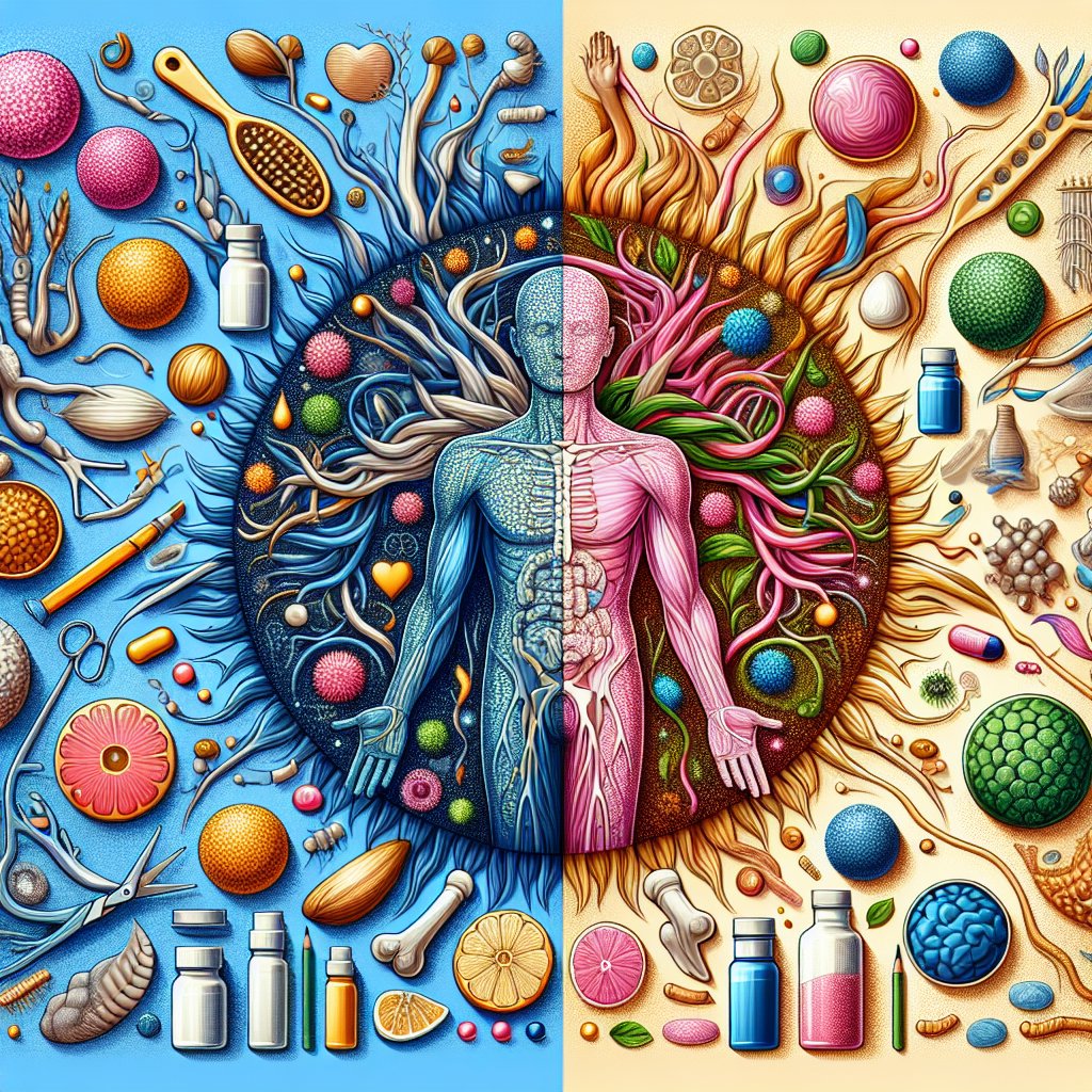 Vibrant image showcasing the interconnected relationship between Biotin and Vitamin D in promoting holistic health