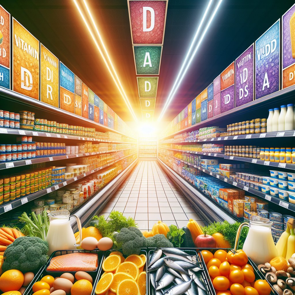 Trader Joe's grocery store aisle filled with Vitamin D rich products