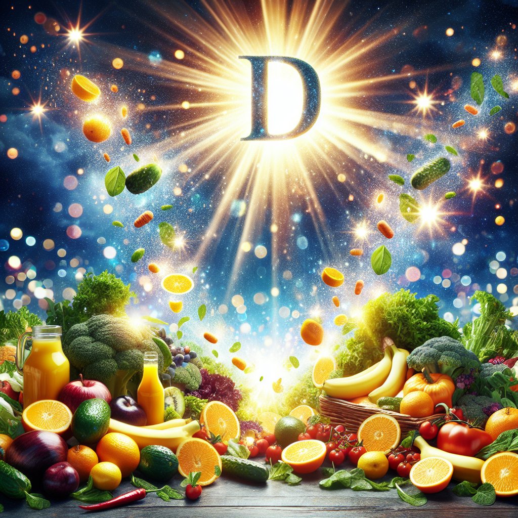 Fresh vegetables under vibrant sunlight, symbolizing the energy and wellness associated with high-potency vitamin D.