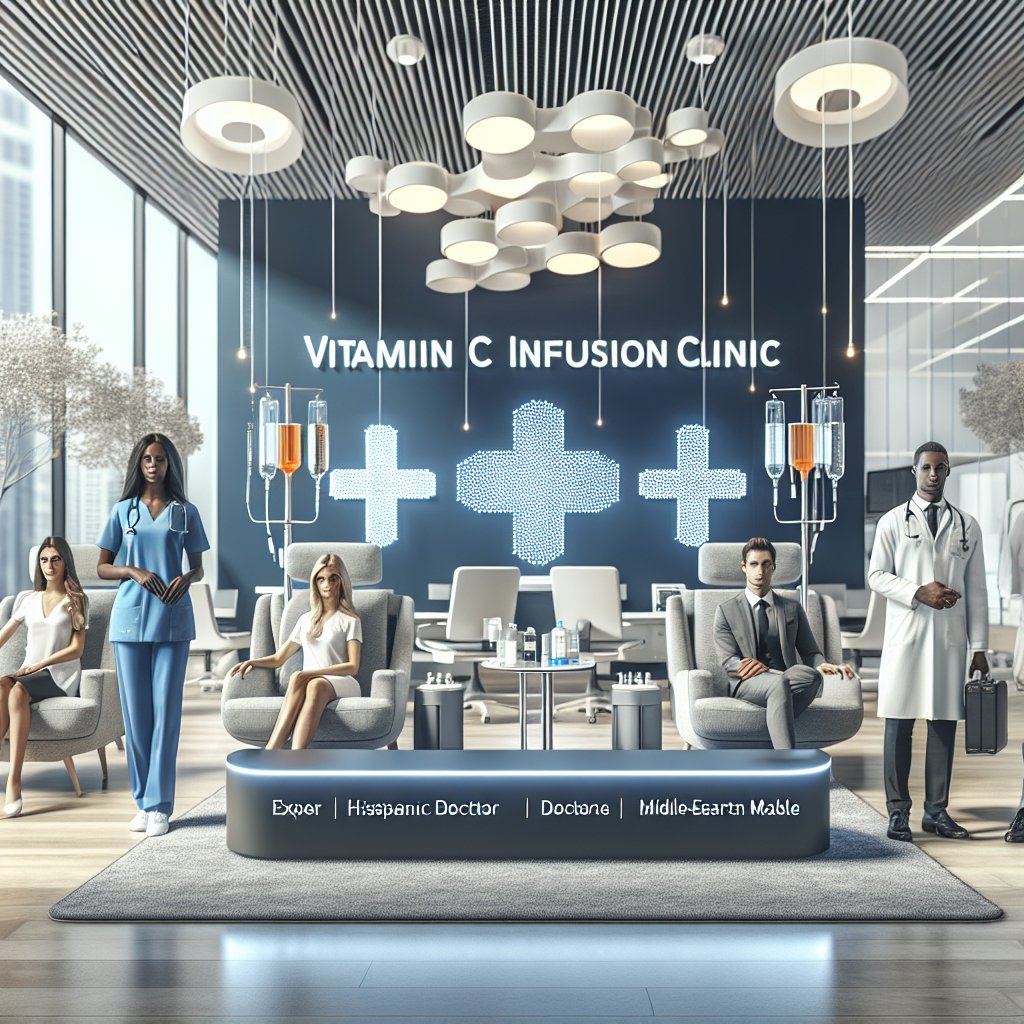 Modern Vitamin C infusion clinic with comfortable seating and professional staff