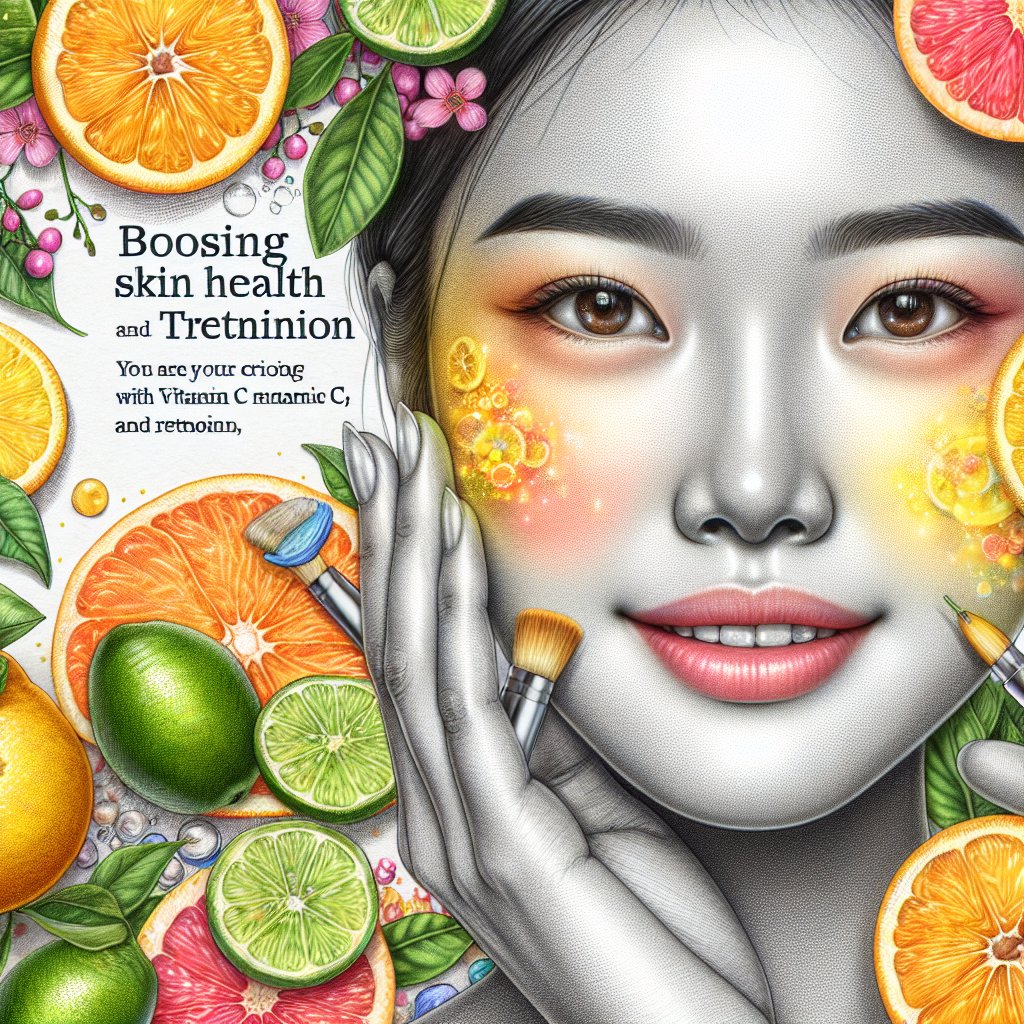 Radiant and youthful skin surrounded by vibrant citrus fruits and botanicals