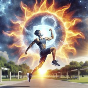 Vibrant sun representing the primary natural source of vitamin D for optimum health and fitness.