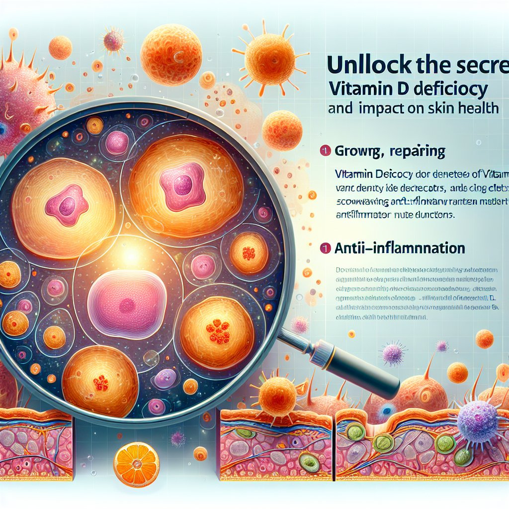 Vibrant and healthy skin cells under a microscope, illustrating the impact of Vitamin D on skin health.