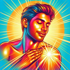 Person enjoying the warm rays of sunlight for Vitamin D synthesis