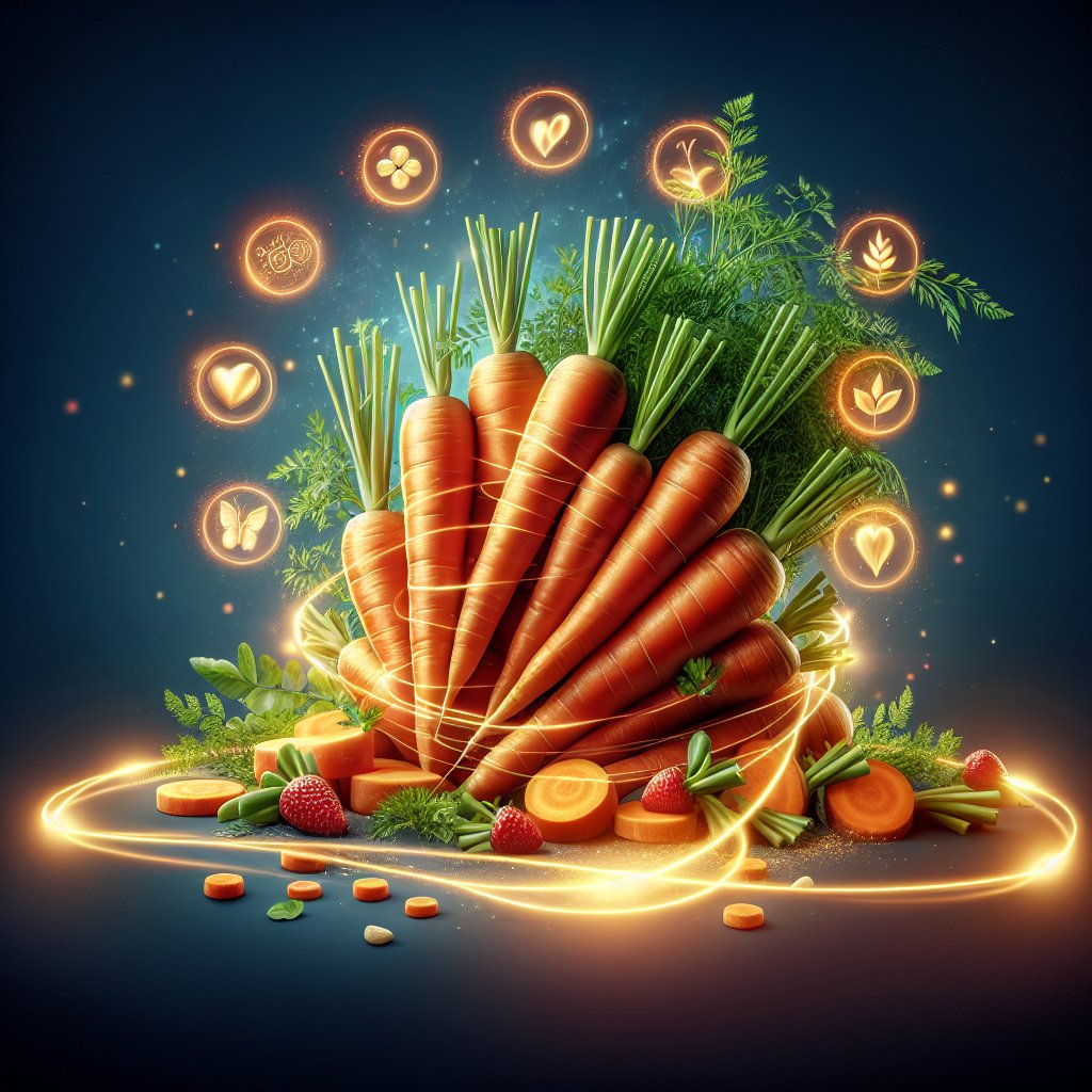 Fresh, Vibrant Carrots Pile Highlighting Nutritional Content