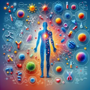 Illustration depicting the potential risks and side effects of IV vitamin C therapy on the body, aligning with the theme of the article 'How Long Does IV Vitamin C Stay in Your System?'