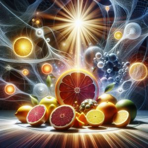 A vibrant image of citrus fruits symbolizing the power of Vitamin C in preventing and treating cold sores.