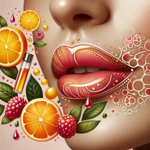 Nourished and protected lips with Vitamin C for radiant health