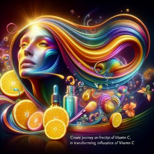 Vibrant image of Vitamin C skincare products exuding radiance and vitality.