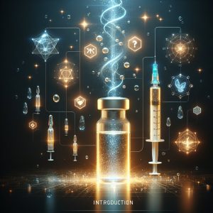 Shimmering glutathione-filled syringe symbolizing rejuvenating effects