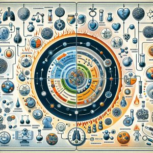 Illustration showing dosage precision, metabolism variations, types of thermogenics, and health conditions interplaying to influence thermogenics' duration.