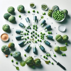 Meticulously arranged saw palmetto supplements surrounded by fresh berries, symbolizing precision and natural abundance for blocking DHT.