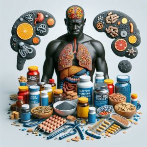 Man surrounded by zinc sources showing signs of toxicity